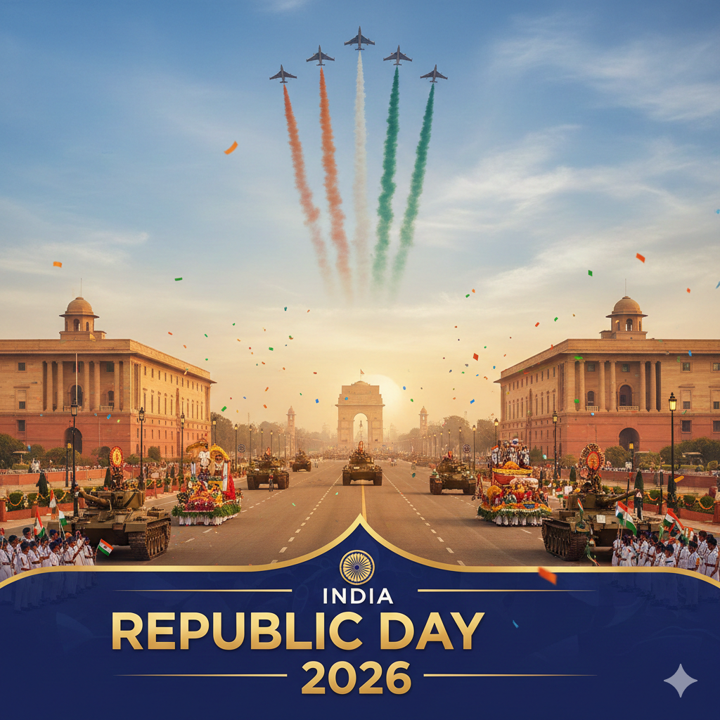 Happy Republic Day 2026: Best Wishes, Greetings, E-Cards & HD Wallpapers to Celebrate India!