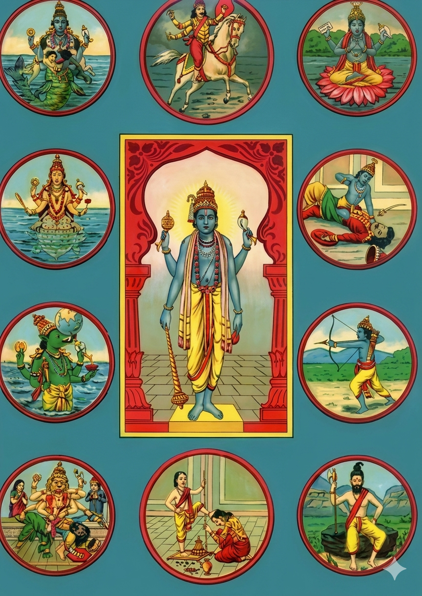 दशावतार क्या है? विष्णु के 10 अवतारों का रहस्य, विज्ञान और आध्यात्मिक अर्थ