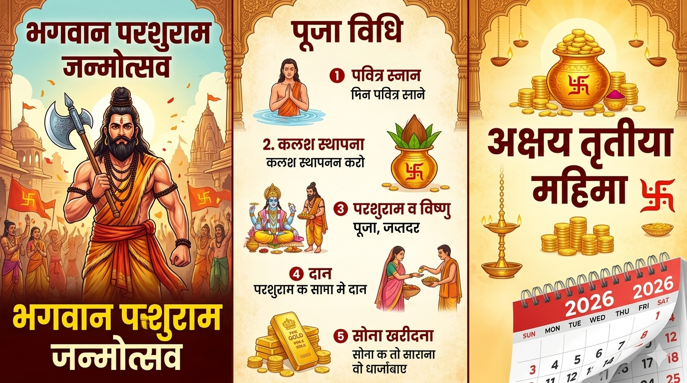 अक्षय तृतीया 2026: भगवान परशुराम जन्मोत्सव, पूजा विधि और महिमा