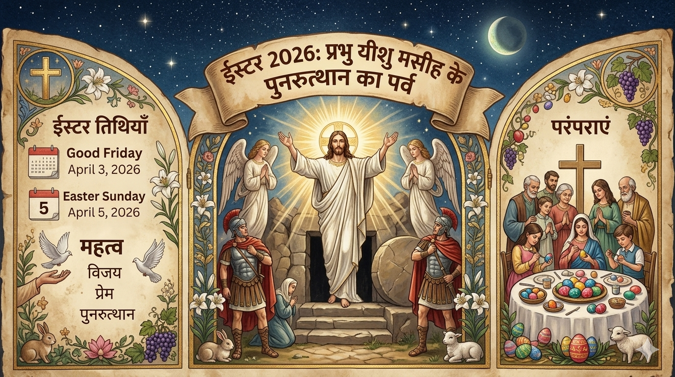 ईस्टर 2026: प्रभु यीशु मसीह के पुनरुत्थान का पर्व, तिथियाँ, महत्व और परंपराएं