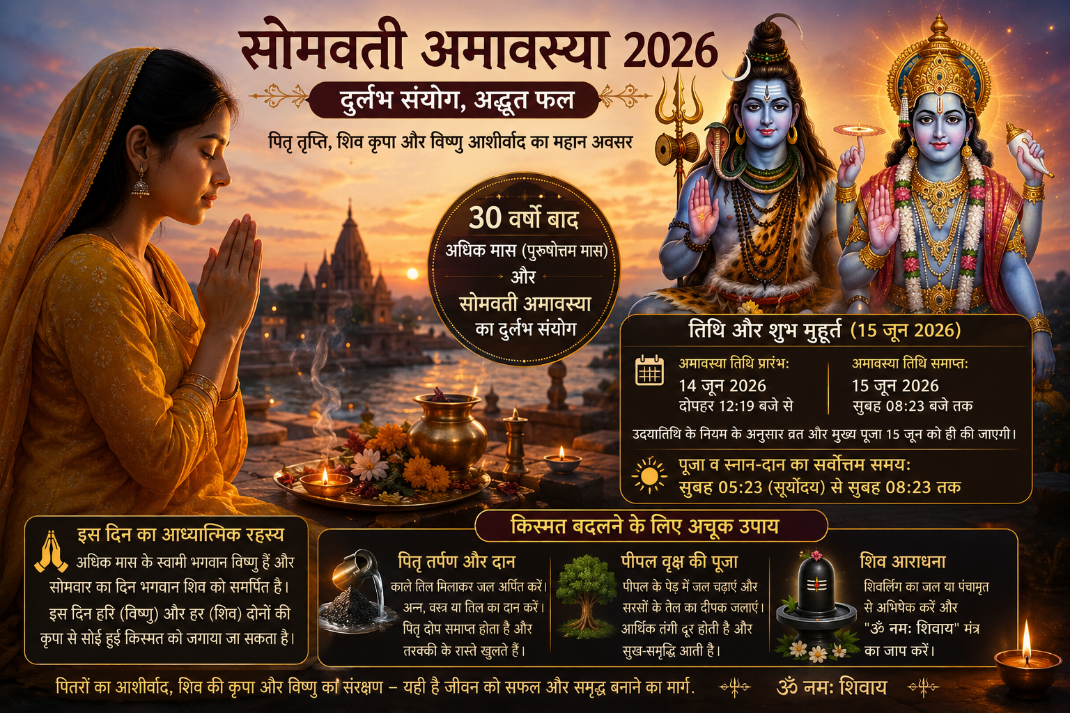 सोमवती अमावस्या 2026: 30 वर्षों बाद बना दुर्लभ संयोग, क्या सचमुच बदल सकती है किस्मत?