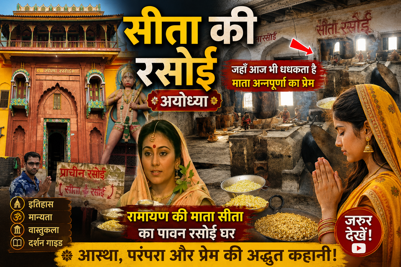 सीता की रसोई, अयोध्या: जहाँ आज भी धधकता है माता अन्नपूर्णा का प्रेम | इतिहास, मान्यता, वास्तुकला और दर्शन गाइड 🌺