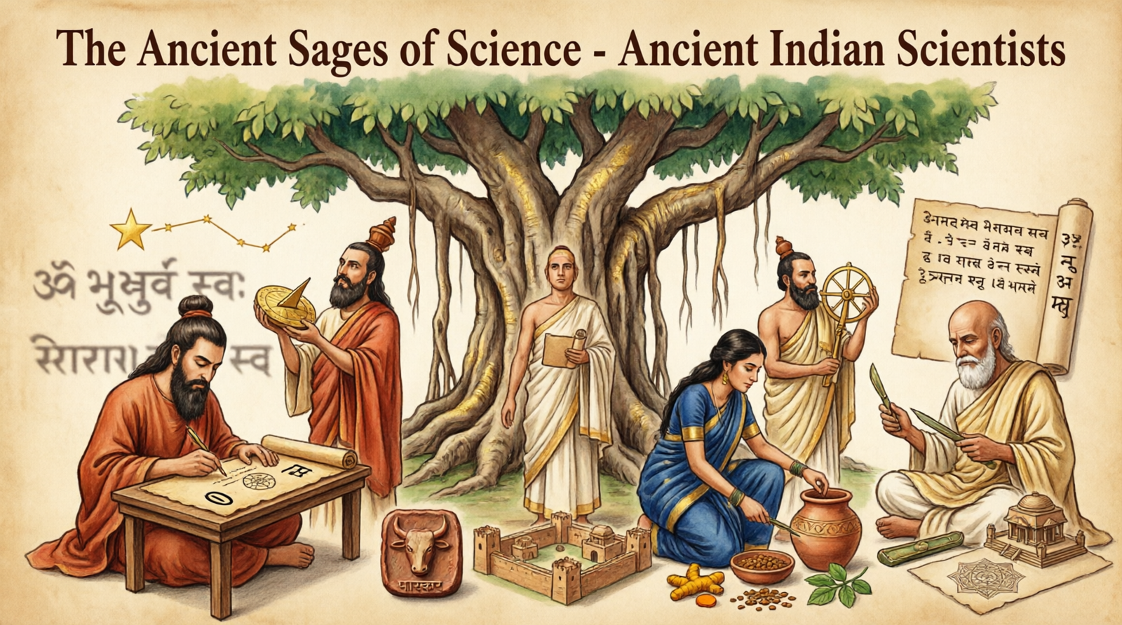 The Ancient Sages of Science: A Comprehensive Study Guide to Ancient Indian Scientists