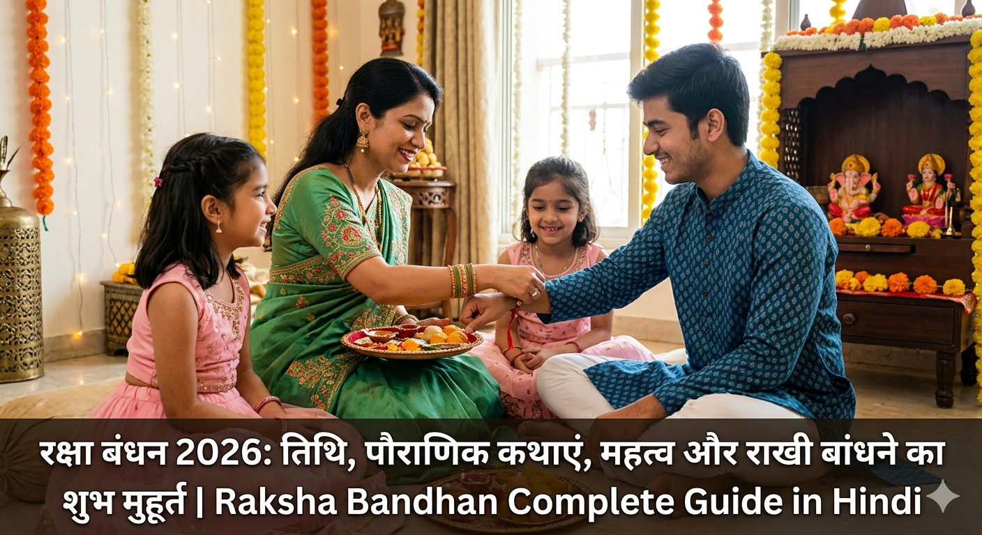 रक्षा बंधन 2026: तिथि, पौराणिक कथाएं, महत्व और राखी बांधने का शुभ मुहूर्त | Raksha Bandhan Complete Guide in Hindi
